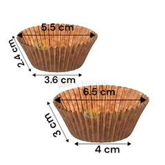 500 PCS Paper Grease proof Circle Brown 6.5Inch Muffin Ferrero Rocher Liners