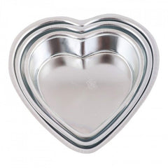 Heart Shape Aluminum 3 in 1 Cake Mould Set of 3