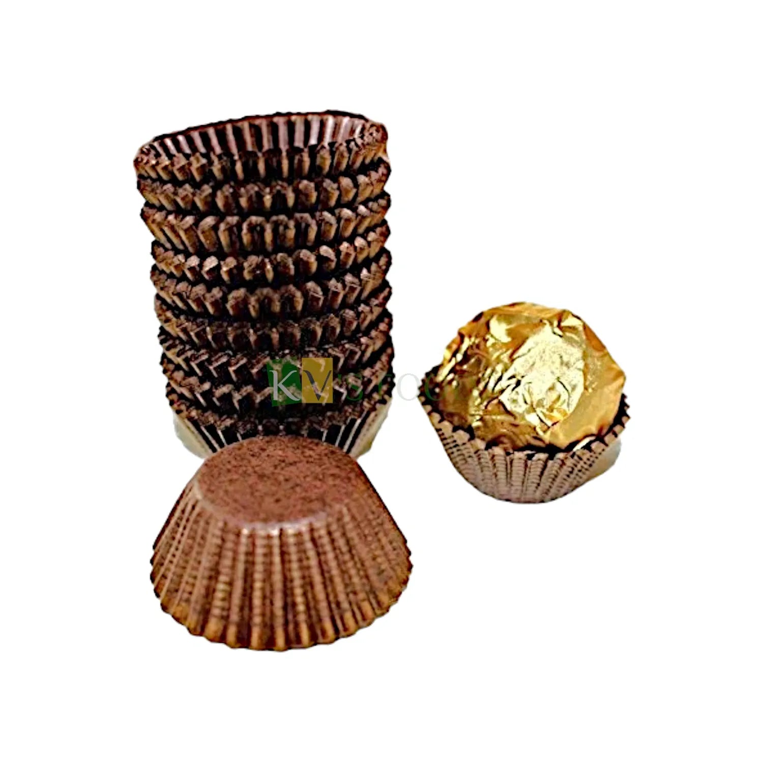 500 PCS Paper Grease proof Circle Brown 6.5Inch Muffin Ferrero Rocher Liners