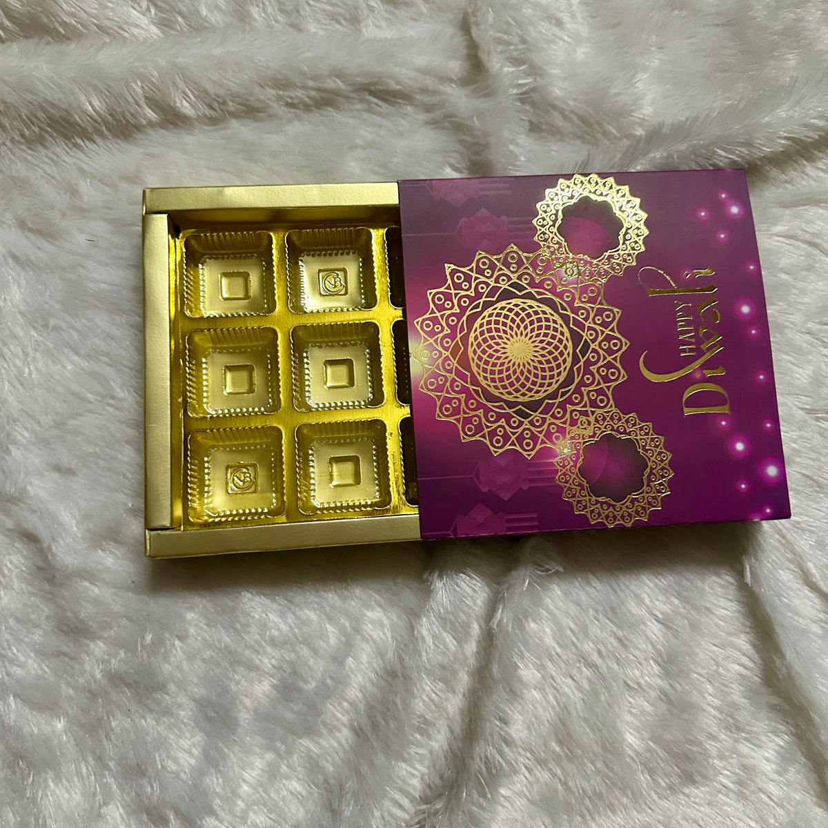 9 CAVITY PURPLE DIWALI BOX