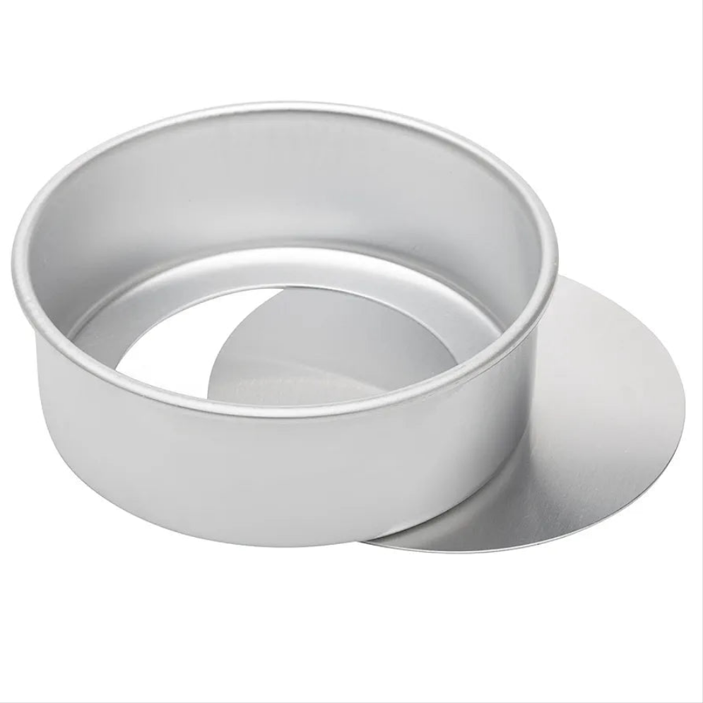 Loose Bottom Aluminum Cake Mould  6 x 2 inch