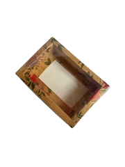 6 CAVITY BROWN FLORAL BOX