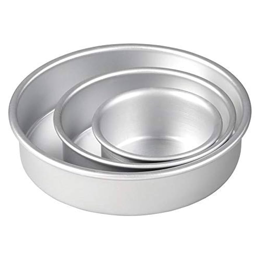 Round Shape Aluminum Cake Mould Set of 3