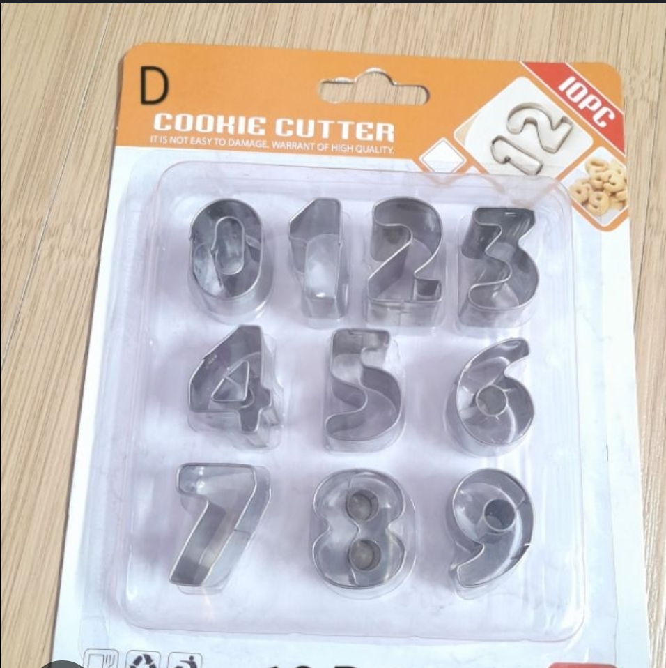 NUMBER COOKIE CUTTER
