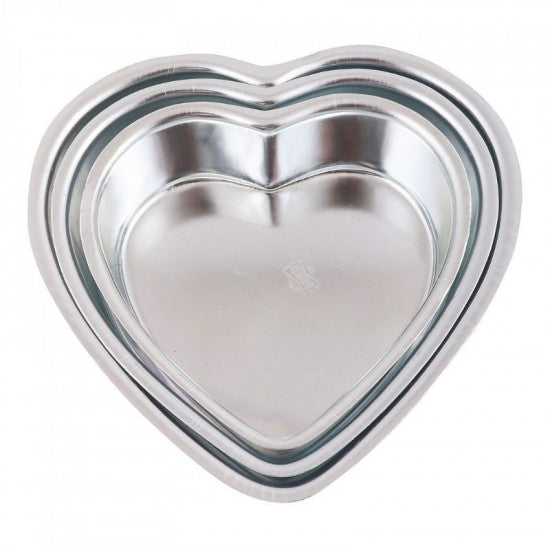 Heart Shape Aluminum 3 in 1 Cake Mould Set of 3